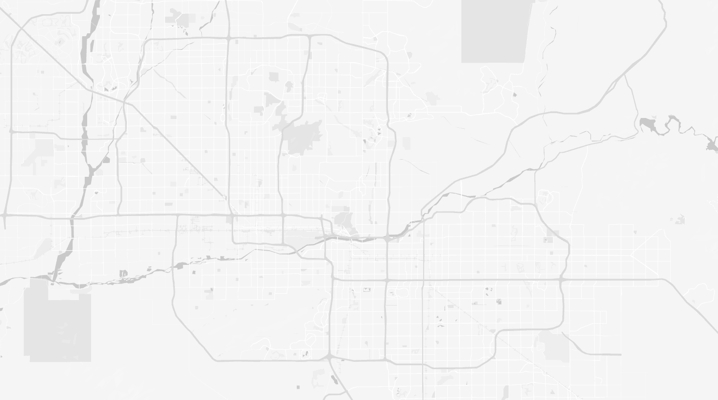 Map of Phoenix with pins for each featured neighborhood